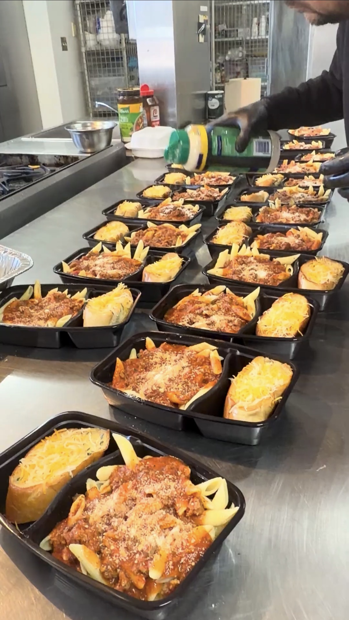 Meals prepared and labeled for each child